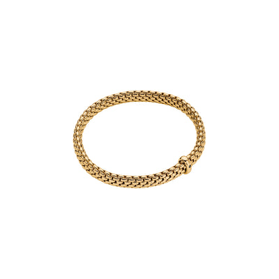 Vendome Flex'it 18ct Yellow Gold Bracelet With A Black Diamond Set Rondel