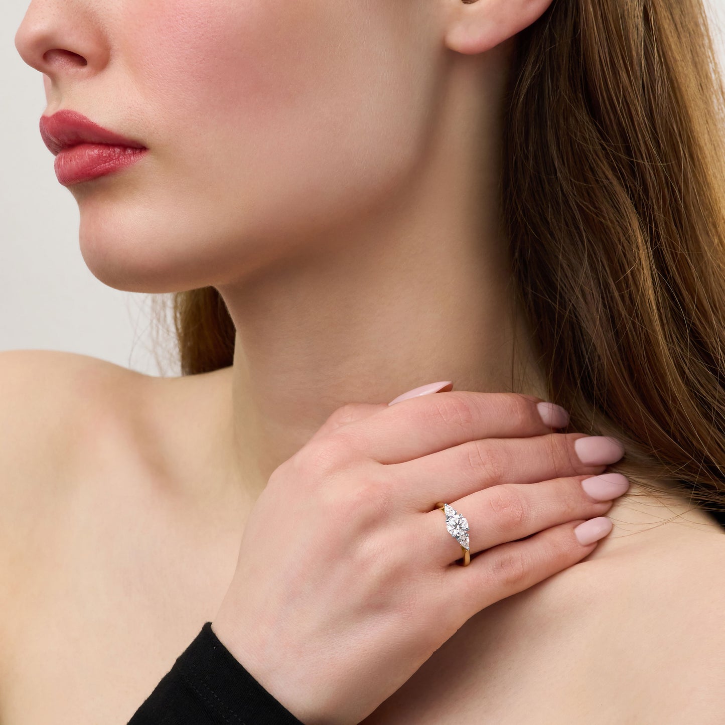 1.01cts Round Brilliant Cut Diamond Three Stone Ring