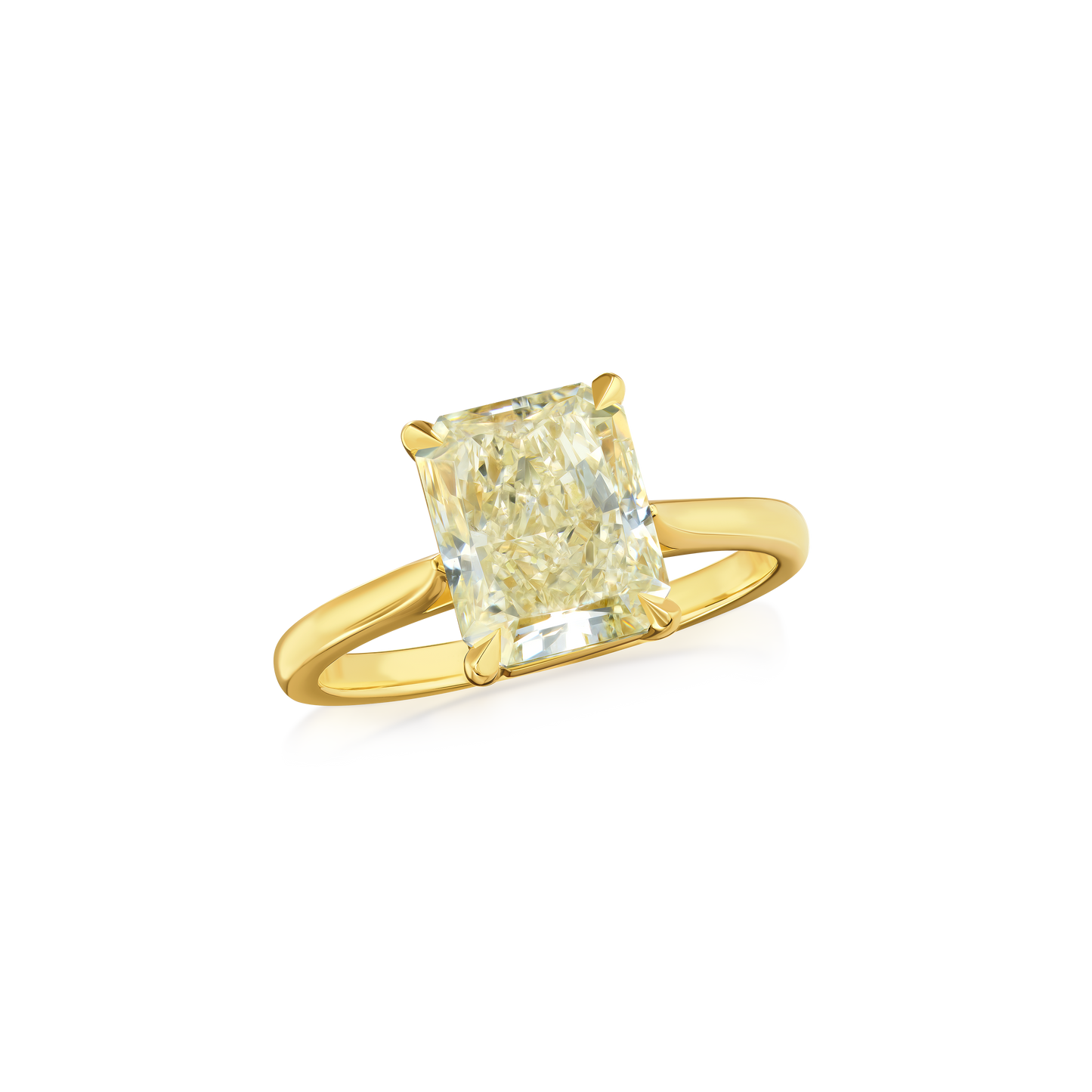 3.24cts Radiant Cut Diamond Ring