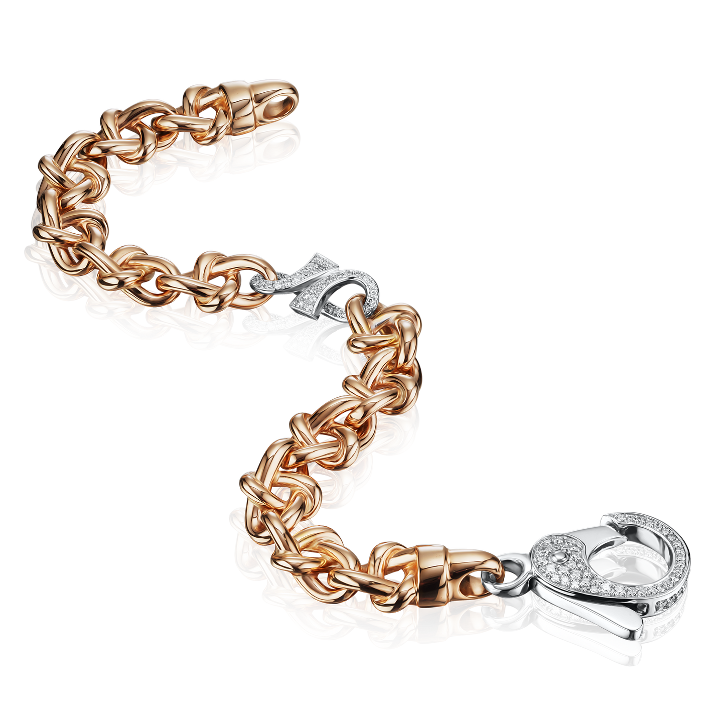 Infinity Collection 18ct Rose Gold Diamond Set Bracelet
