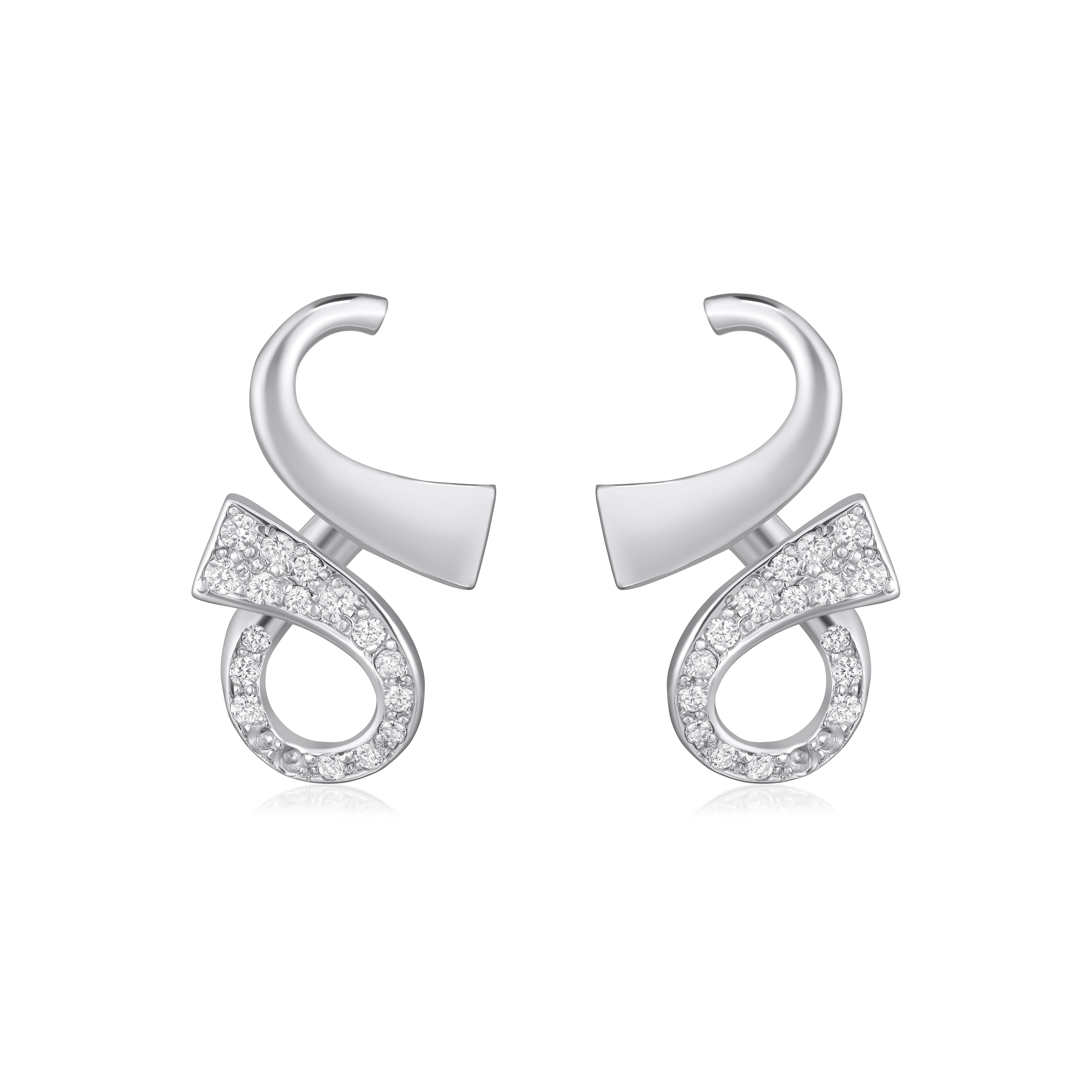 Infinity Collection 18ct White Gold Diamond Set Earrings