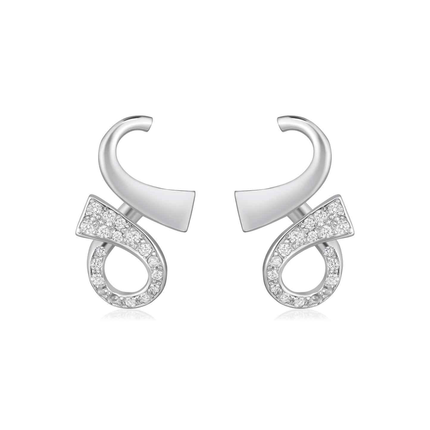 Infinity Collection 18ct White Gold Diamond Set Earrings