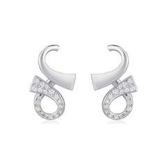 Infinity Collection 18ct White Gold Diamond Set Earrings