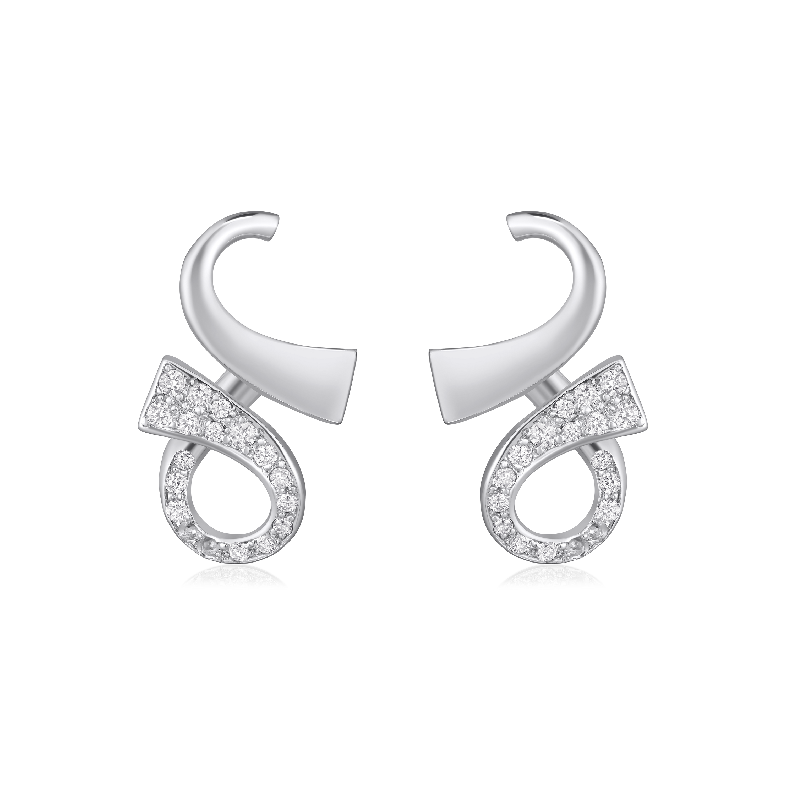 Infinity Collection 18ct White Gold Diamond Set Earrings
