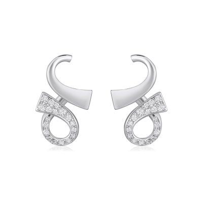 Infinity Collection 18ct White Gold Diamond Set Earrings