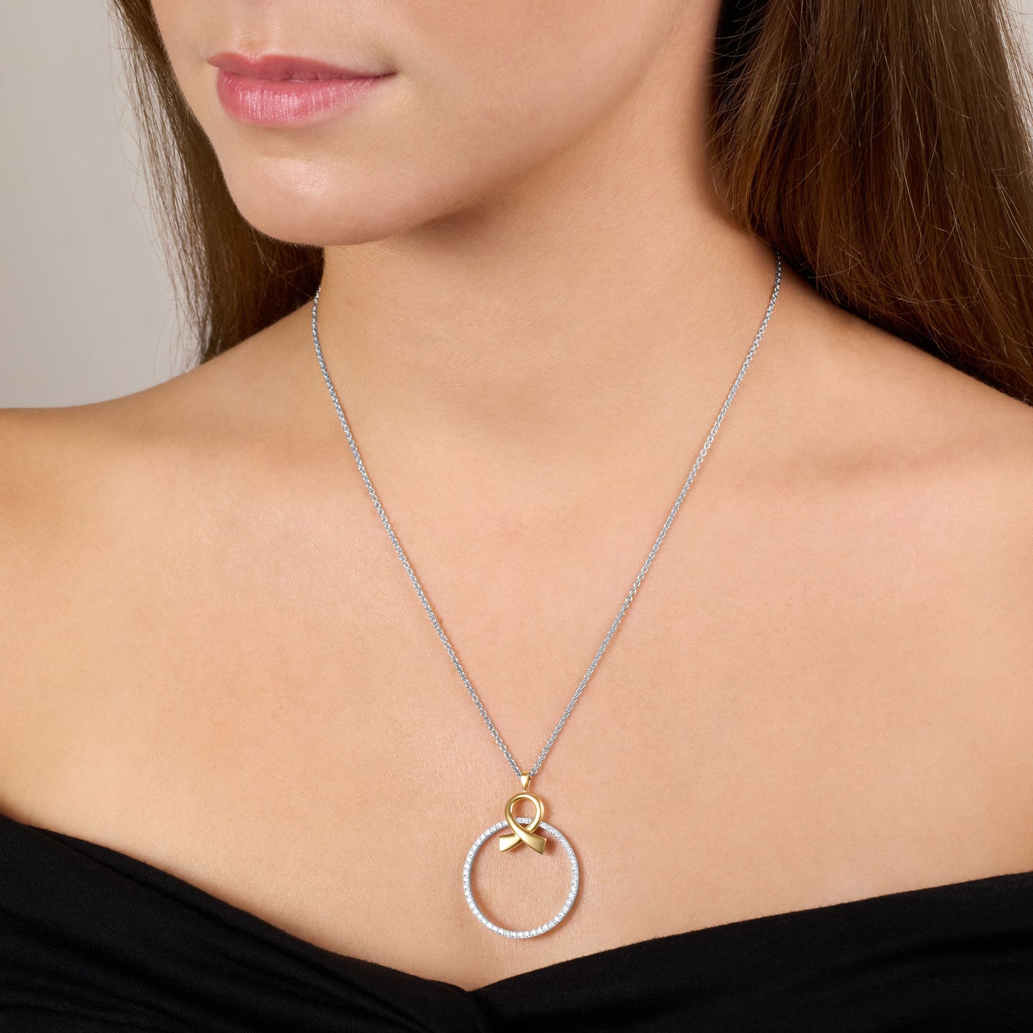 Infinity Collection 18ct White Gold Diamond-Set Pendant