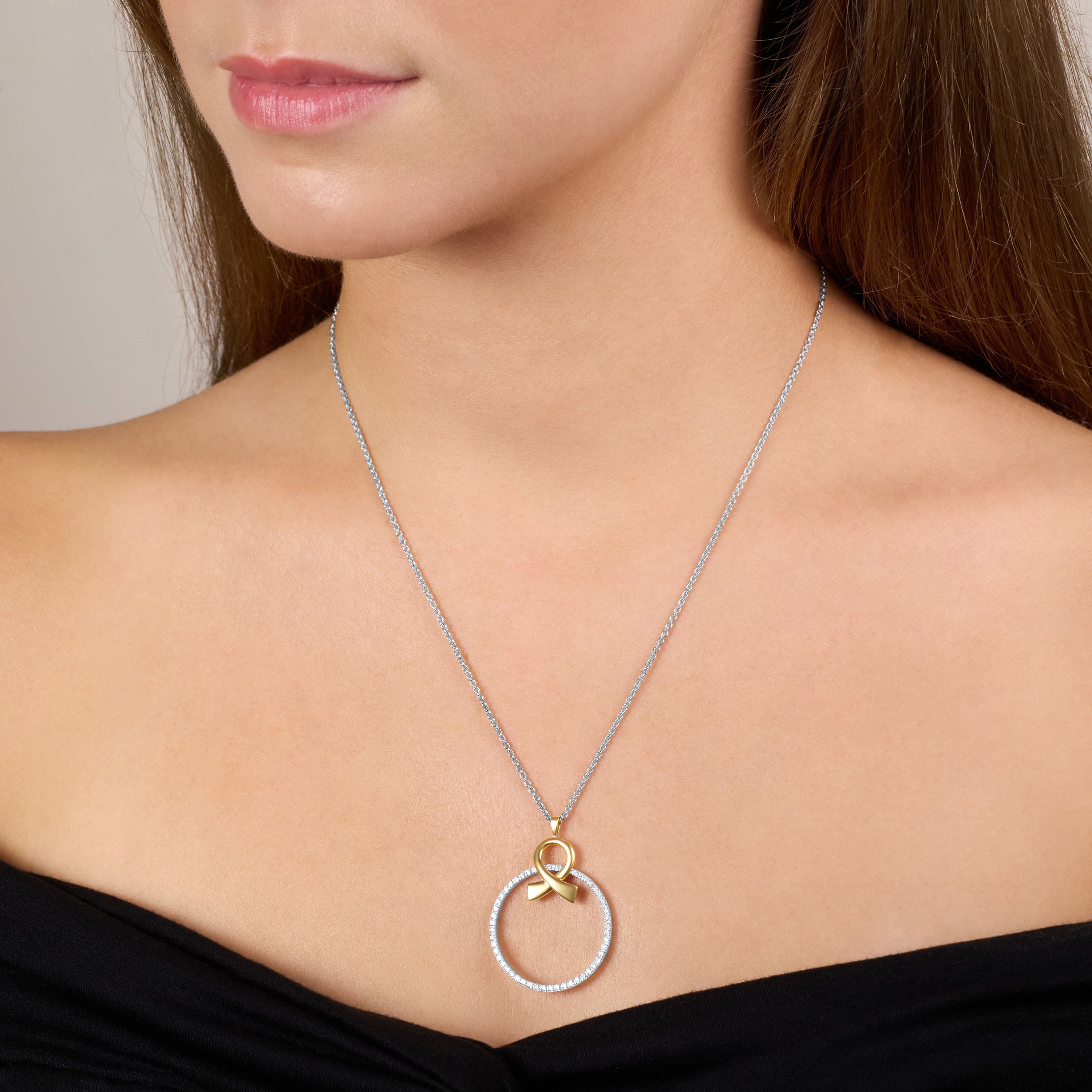 Infinity Collection 18ct White Gold Diamond-Set Pendant