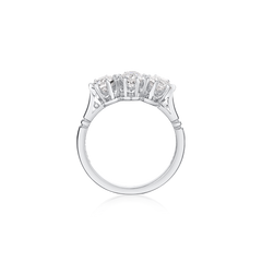 1.55cts Old-Cut Diamond Three Stone Ring