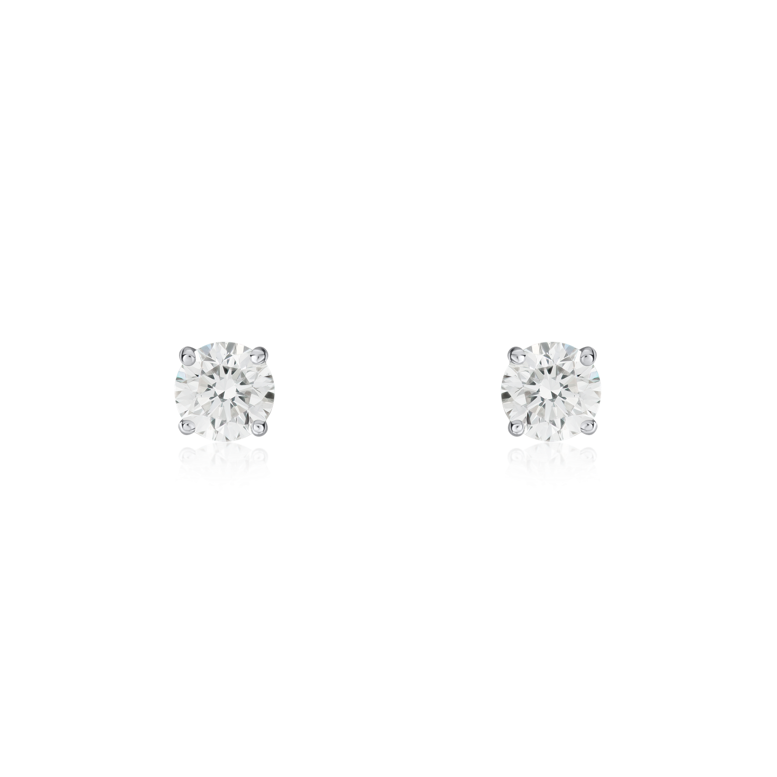 0.70cts Round Brilliant Cut Diamond Superfine Studs