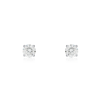 0.70cts Round Brilliant Cut Diamond Superfine Studs