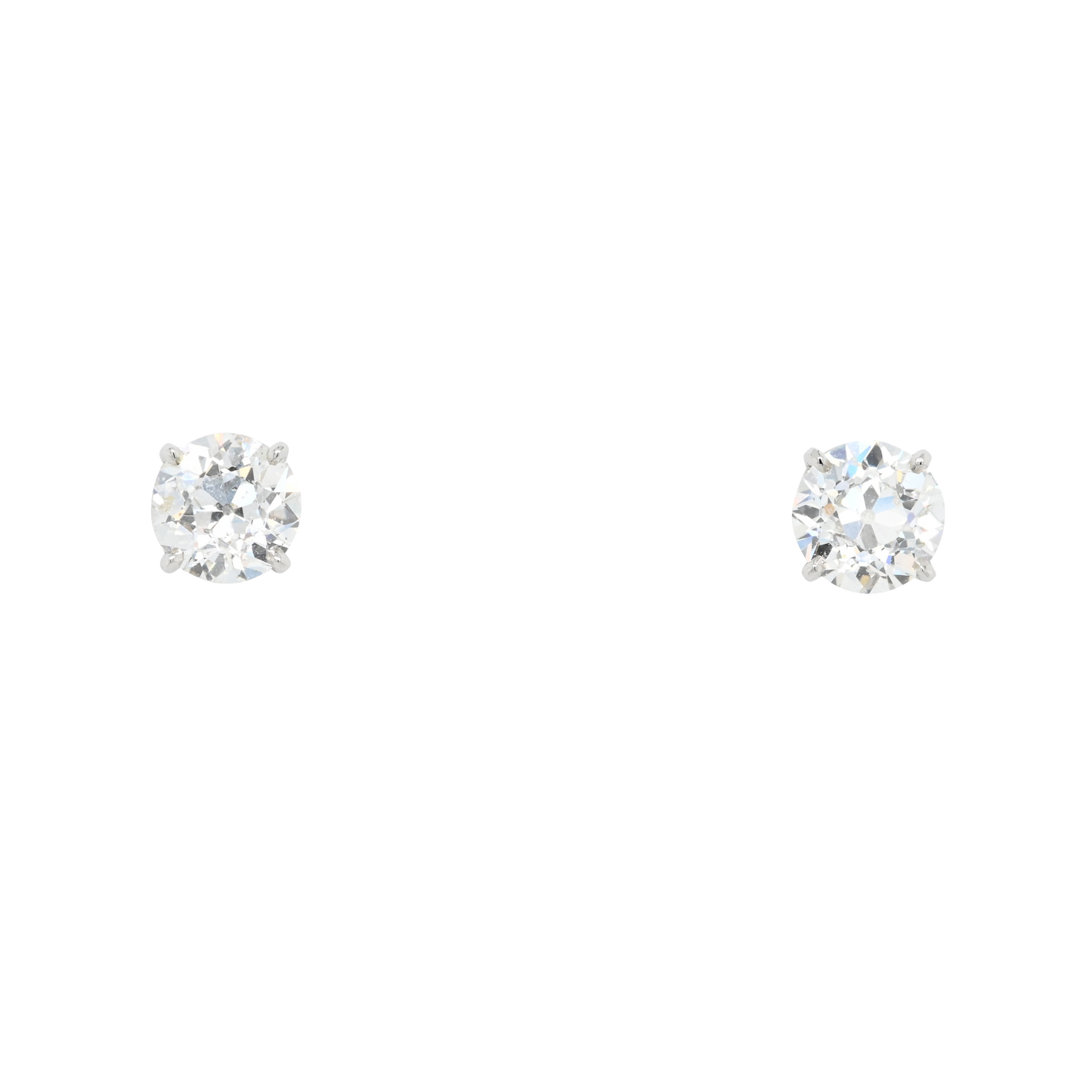 1.67cts Old Cut Diamond Stud Earrings