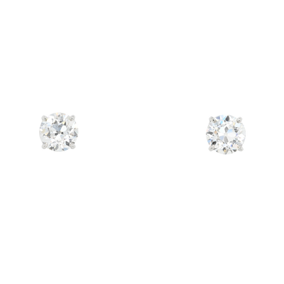 1.67cts Old Cut Diamond Stud Earrings