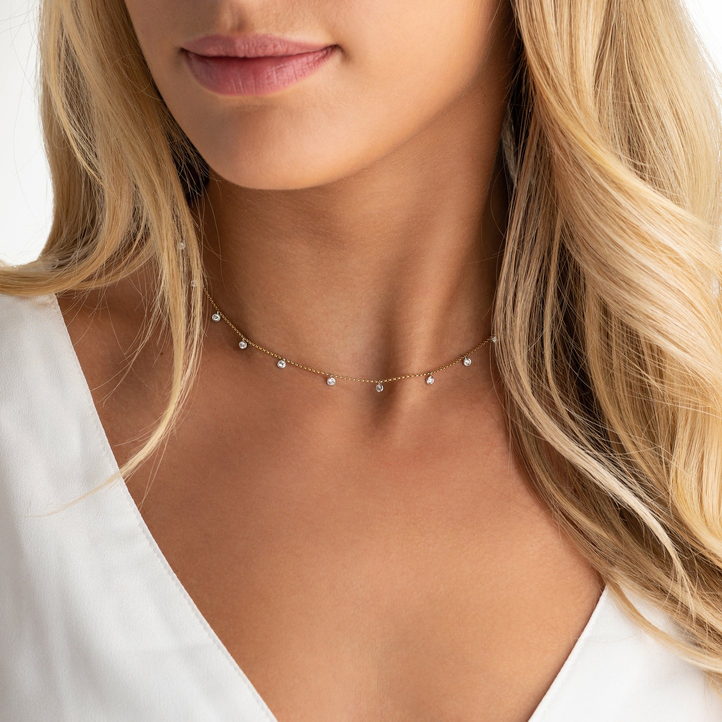 1.00ct Spectacle Set Diamond 18ct Yellow Gold Necklace