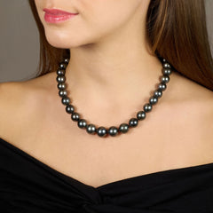 Single Row Tahitian Cultured Pearl Necklace