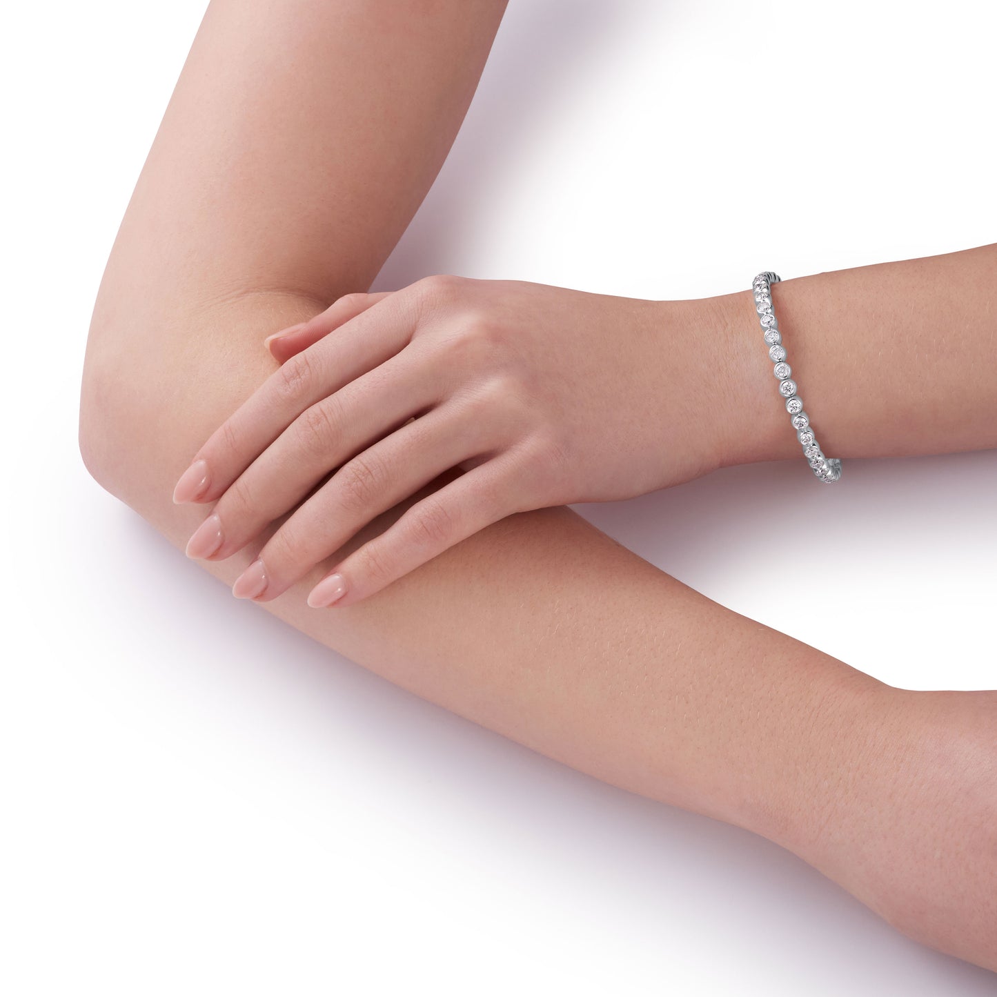 7.60cts Diamond Flexi Bangle in 18ct White Gold