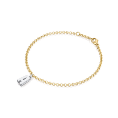 Diamond Set Initial Bracelet