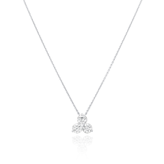 Trefoil Collection 3.01ct Round Brilliant Cut Diamond Pendant
