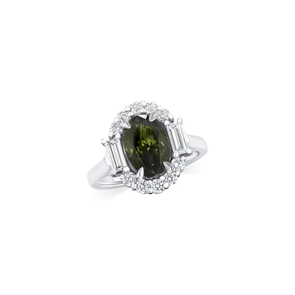 2.16ct Chameleon Diamond Cluster Ring