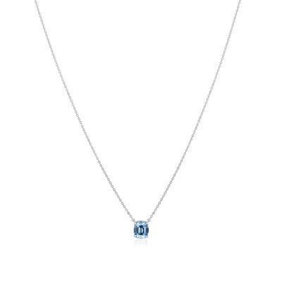 0.83ct Cushion Shape Aquamarine Superfine Pendant