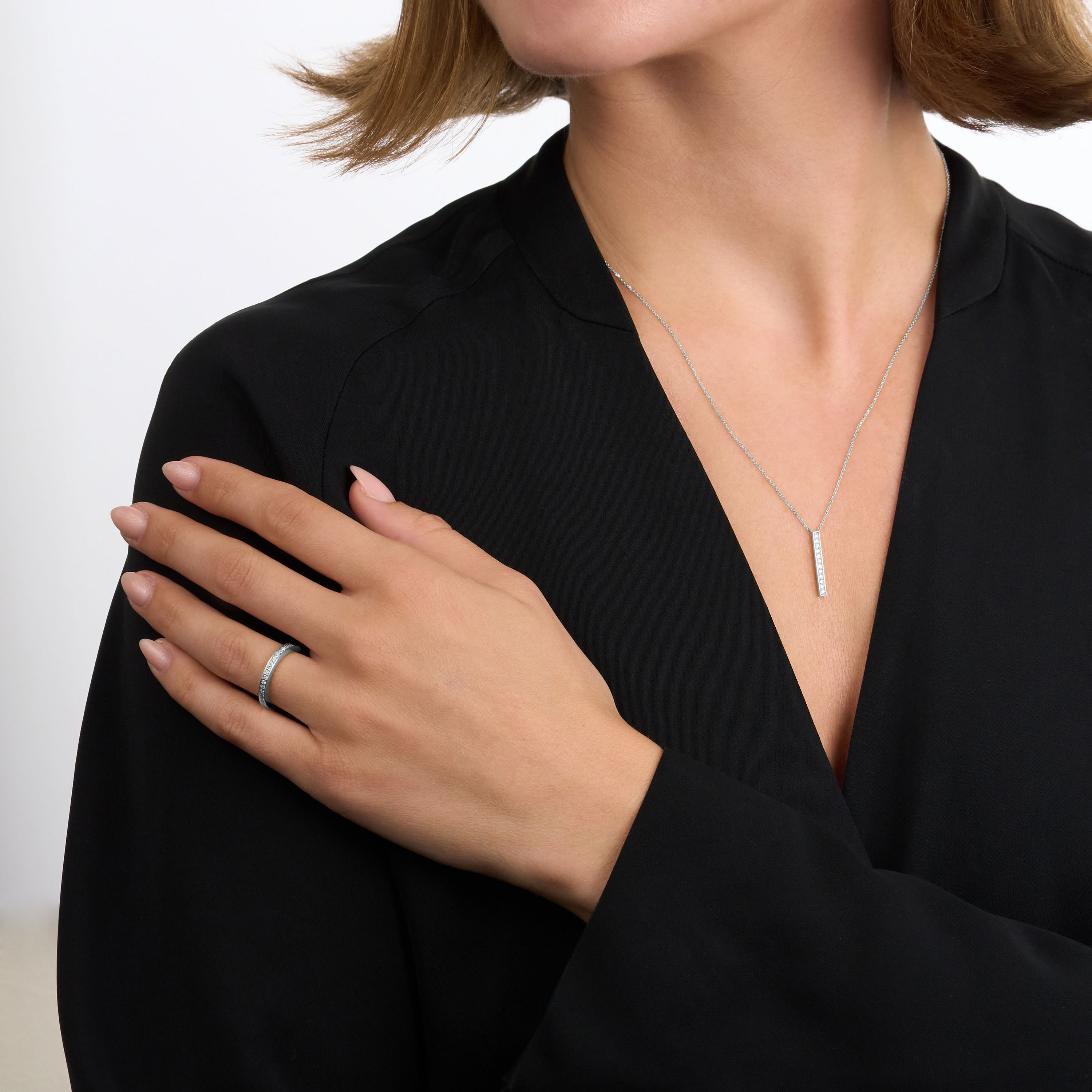 Skyline Platinum Diamond Set Full Eternity Ring, 2mm