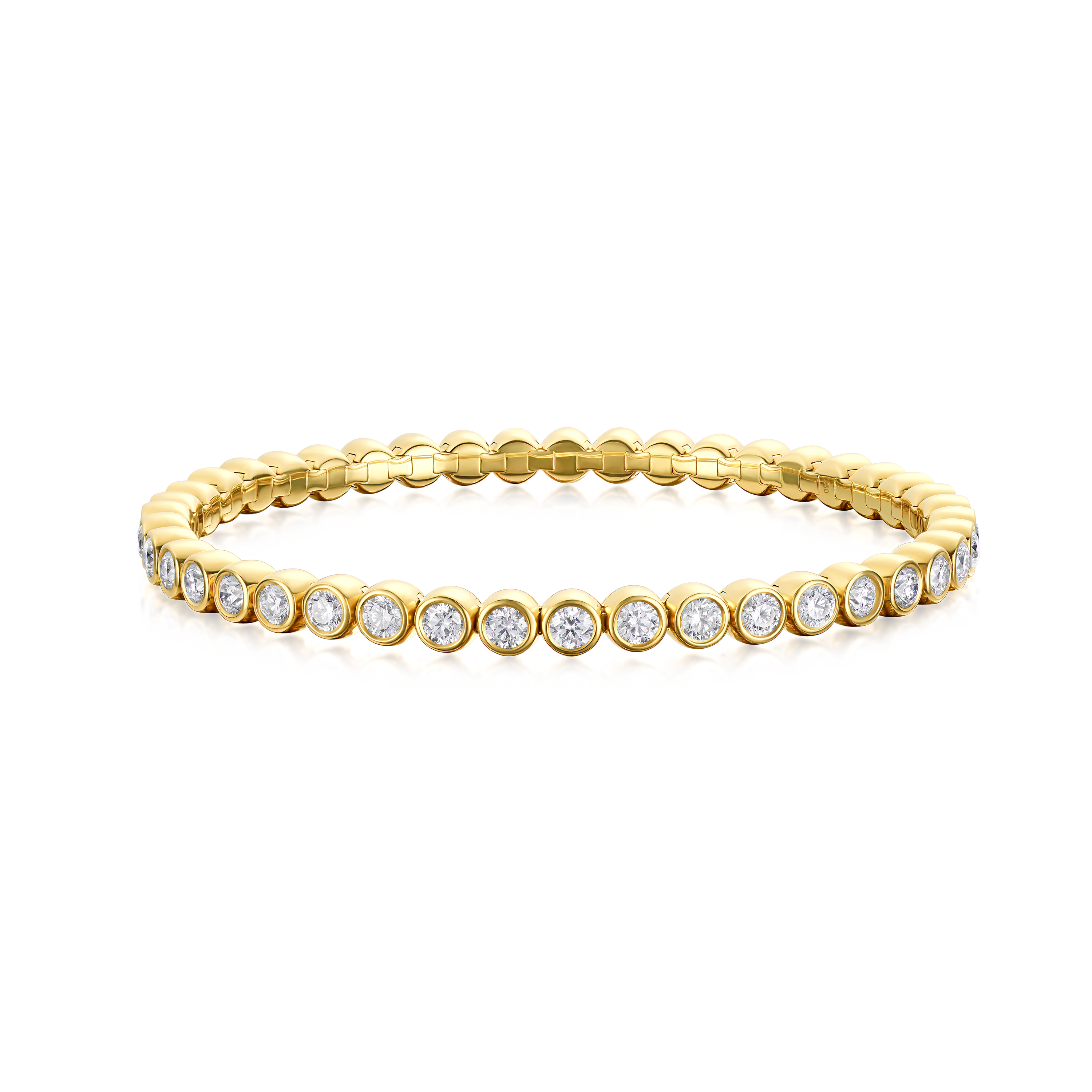 4.55cts Round Brilliant Cut Diamond Flexi Bangle