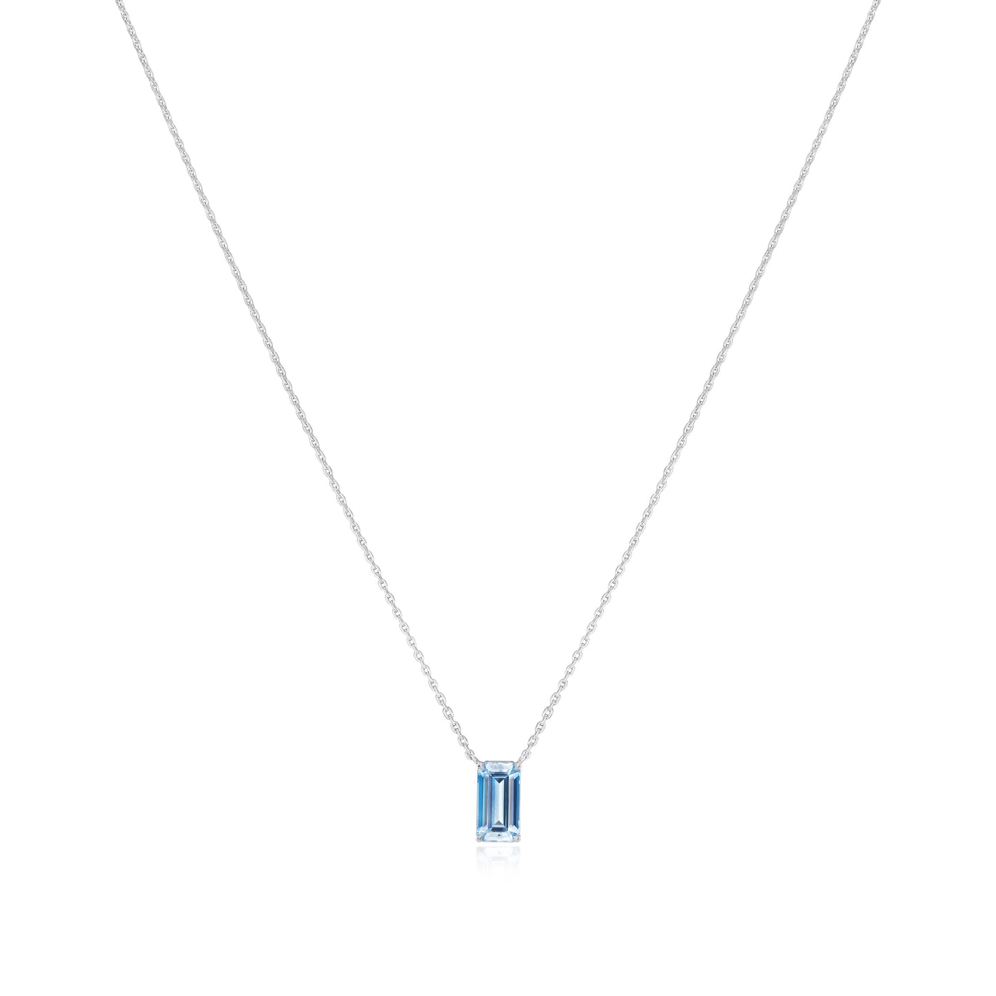 1.08cts Octagon Aquamarine Superfine Pendant