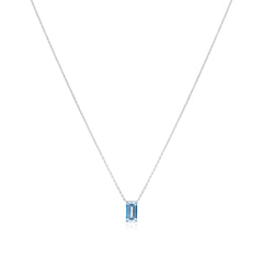 1.08cts Octagon Aquamarine Superfine Pendant