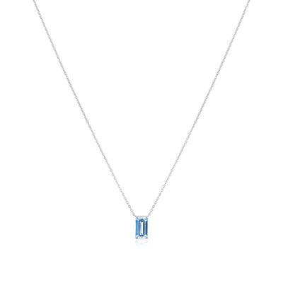 1.08cts Octagon Aquamarine Superfine Pendant