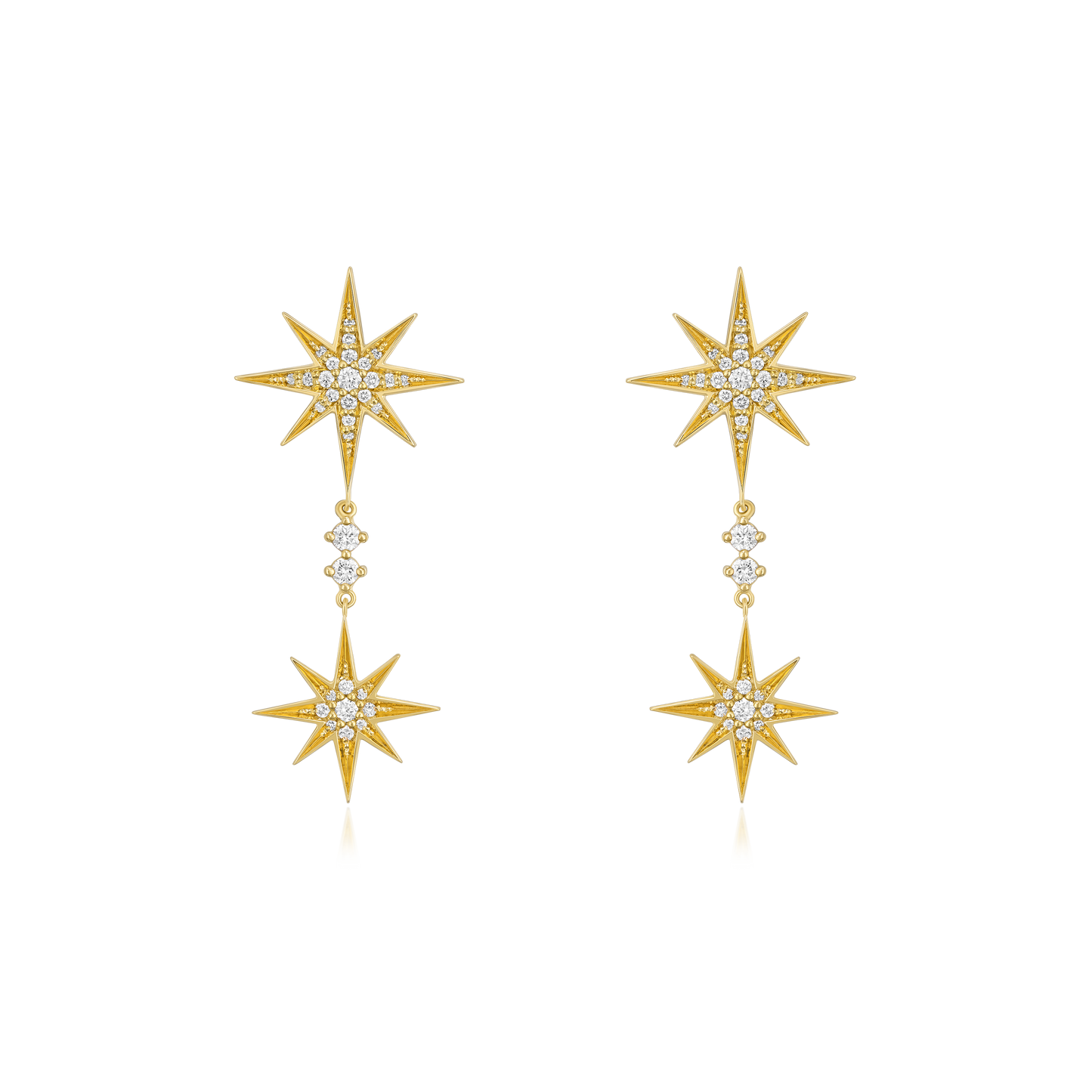 Sienna Collection 18ct Yellow Gold Diamond Drop Earrings