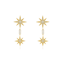 Sienna Collection 18ct Yellow Gold Diamond Drop Earrings