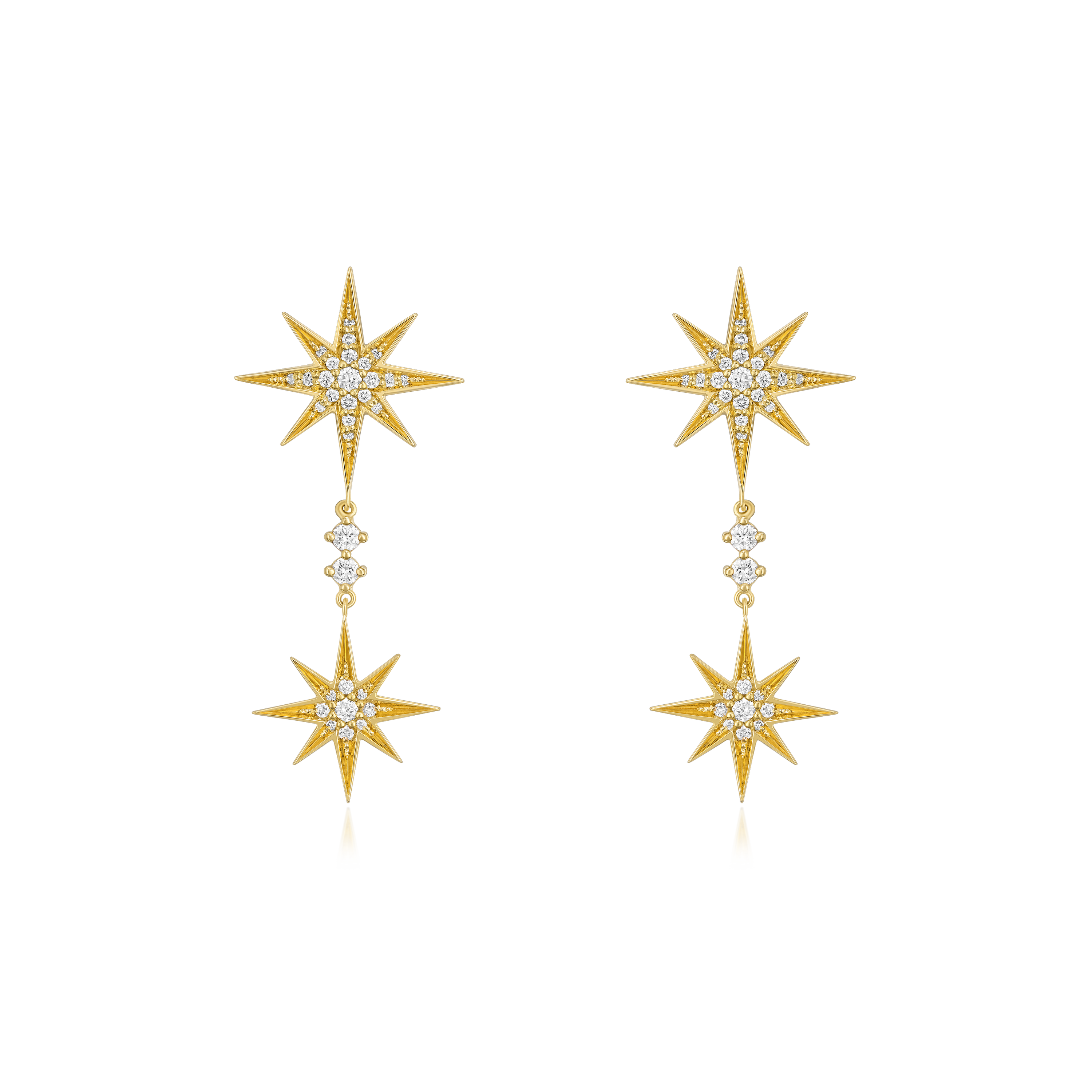 Sienna Collection 18ct Yellow Gold Diamond Drop Earrings