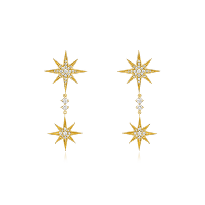 Sienna Collection 18ct Yellow Gold Diamond Drop Earrings