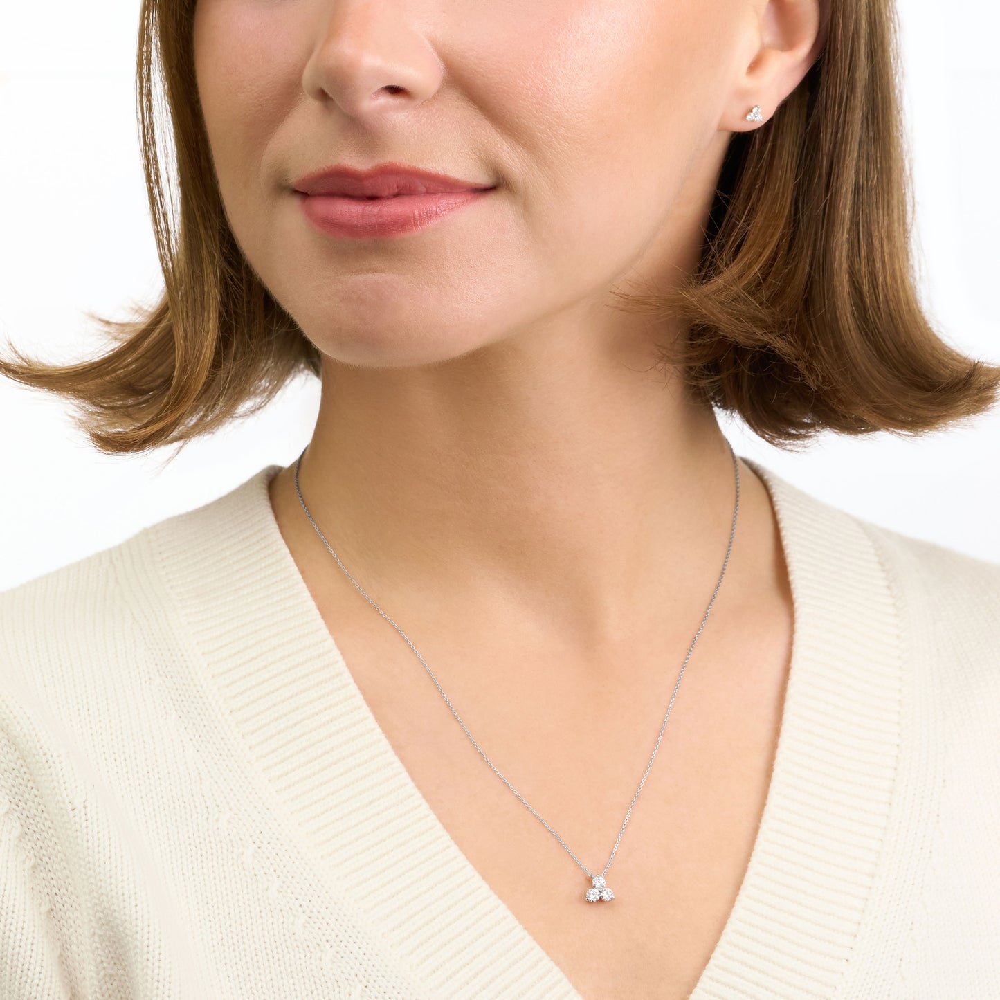 Trefoil 0.49ct Diamond Pendant