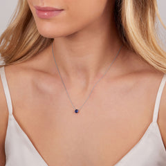 0.80ct Cushion Shape Sapphire Pendant