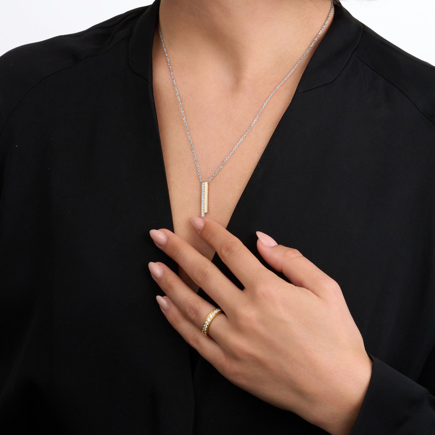 Skyline 18ct Yellow Gold Diamond Set Full Eternity Ring, 3mm