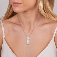 6.00cts Diamond Ice Cube Platinum Pendant