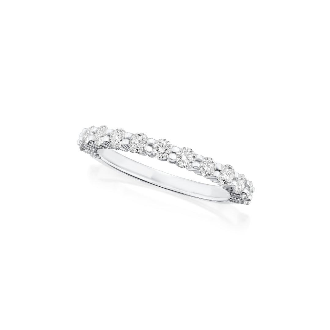 0.50ct Diamond-Set Half Eternity Ring