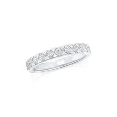 0.73ct Diamond-Set Half Eternity Ring