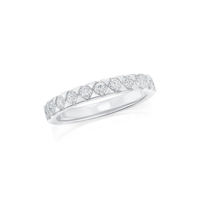 0.73ct Diamond Set Half Eternity Ring
