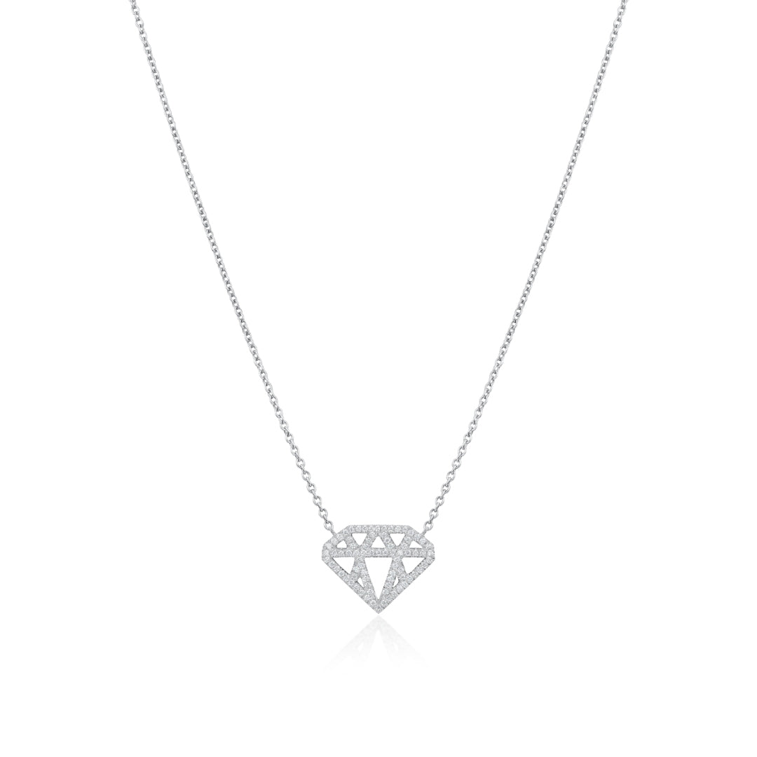 0.22ct Diamond-Set Platinum Pendant