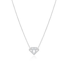 0.22ct Diamond-Set Platinum Pendant