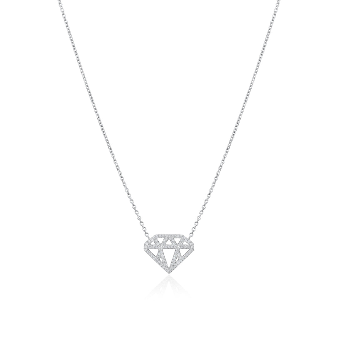 0.22ct Diamond Set Platinum Pendant