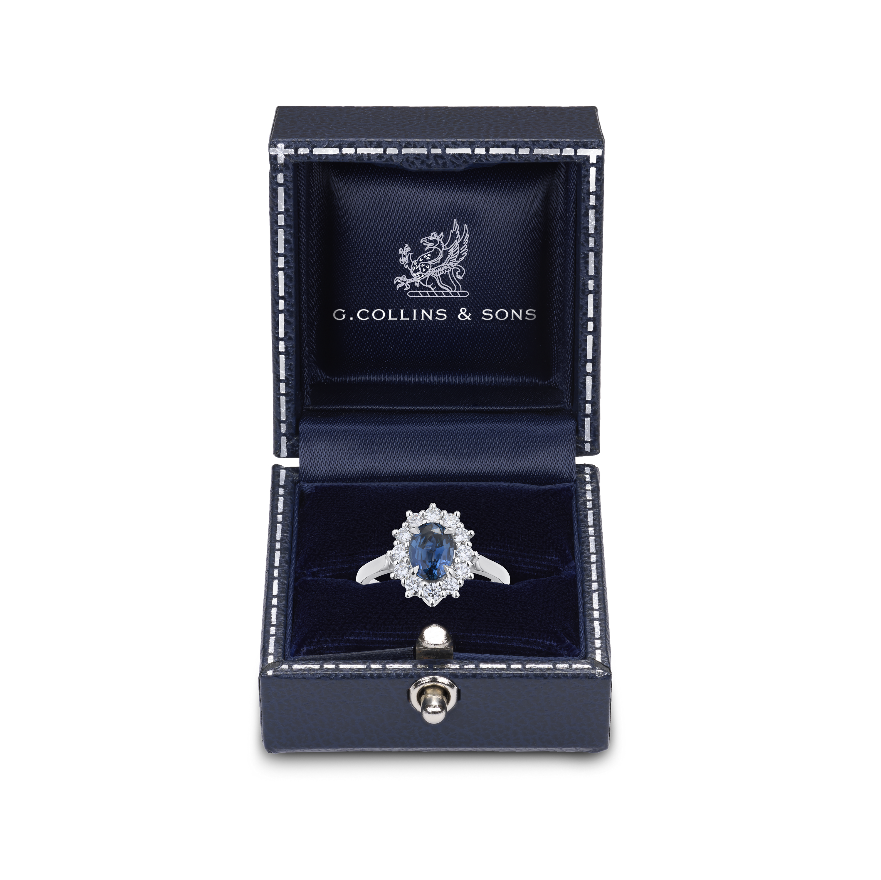 1.72cts Sapphire and Diamond Ravello Cluster Ring
