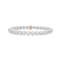 9.00cts Platinum Diamond Line Bracelet With Hidden Clasp