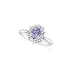 1.07cts Pink Sapphire and Diamond Ravello Cluster Ring