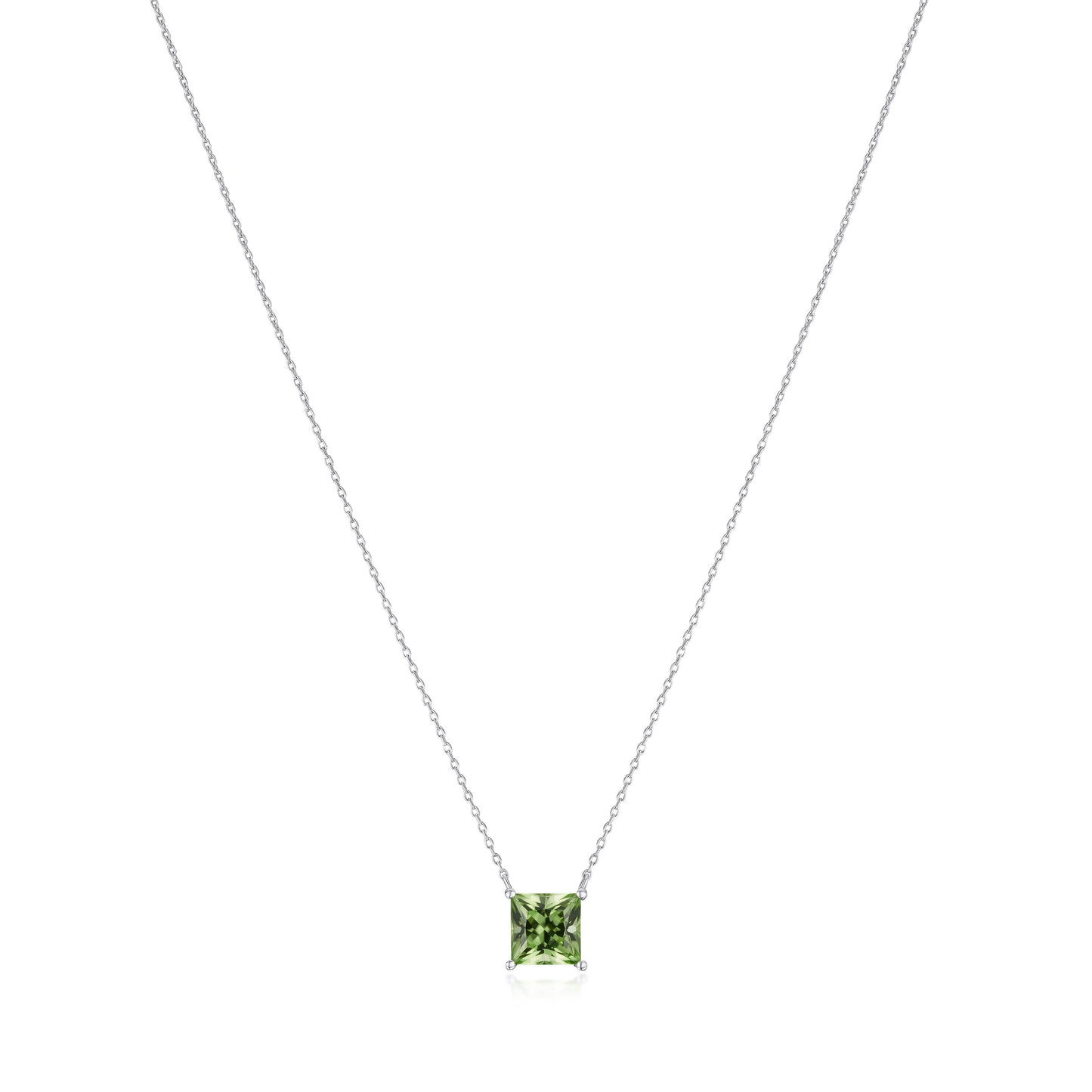 1.54cts Square Shape Peridot Pendant