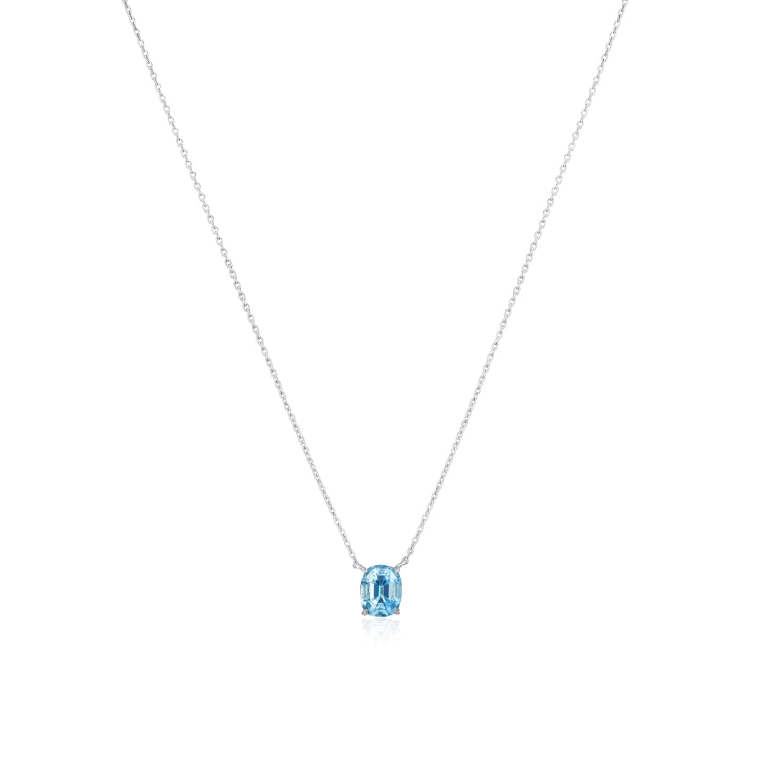 1.37cts Cushion-Shape Aquamarine Pendant