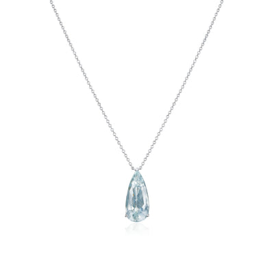 6.98cts Pear Shape Aquamarine Pendant