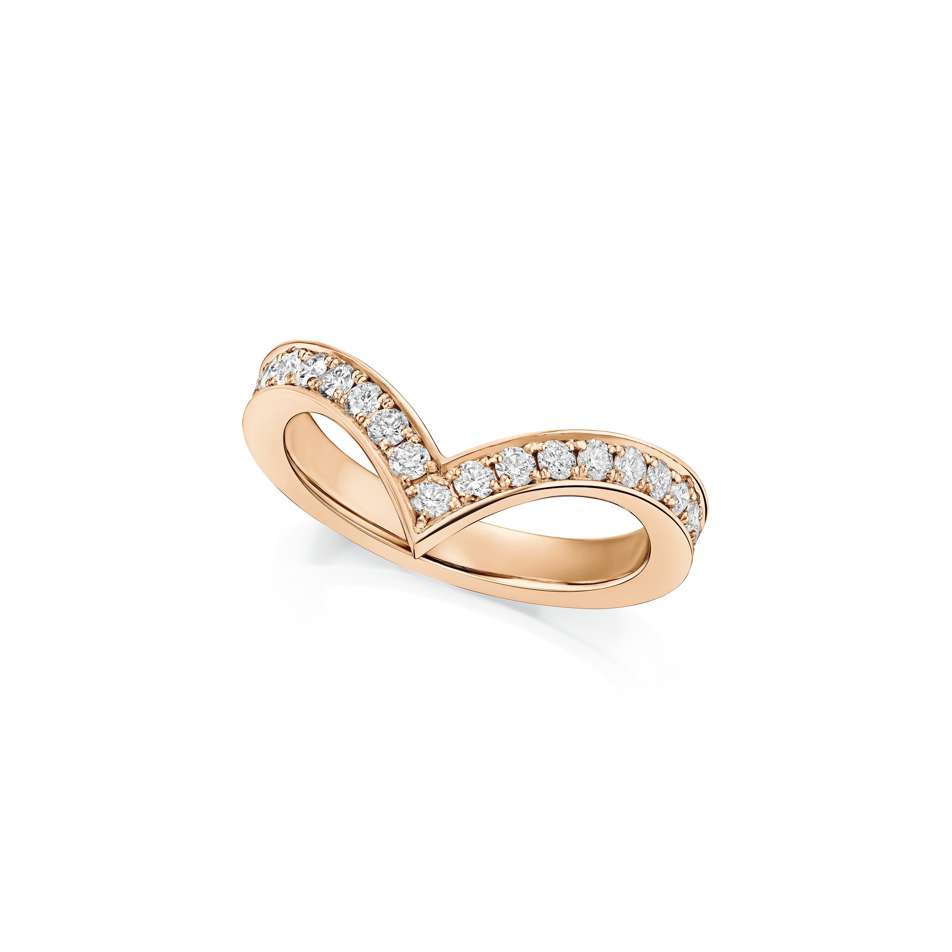 Skyline Collection Wishbone Diamond Ring 2.5mm
