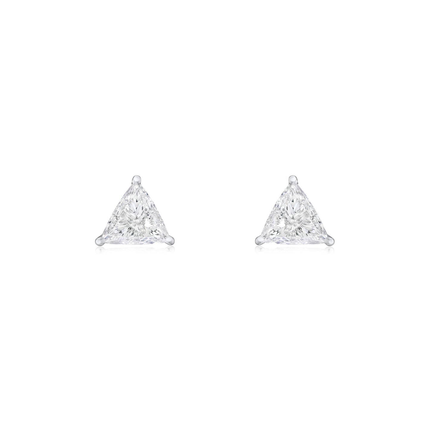 1.09cts Trilliant Cut Diamond Stud Earrings